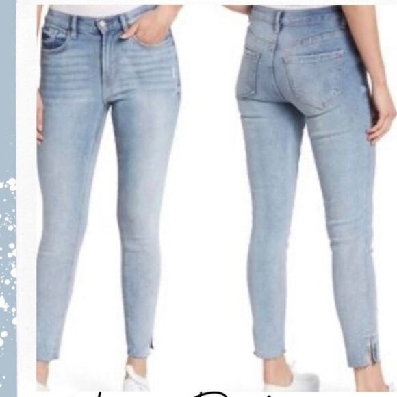 Kensie brand the ultimate high rise skinny SZ 8 distressed and frayed hem - Picture 1 of 8